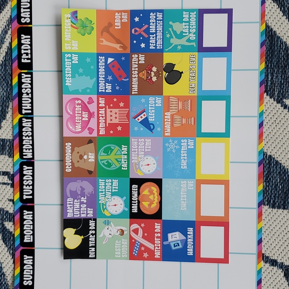 BACK TO CLASS REUSEABLE CALENDAR - Picture 6 of 10